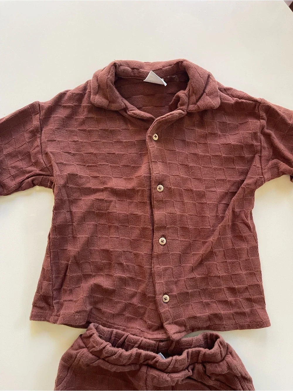 Zara Toddler Checked Short Set - 4/5 2/3
